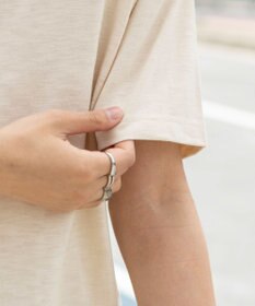 WEGO 【ユニセックス着用ITEM/MLサイズ展開】フェイクレイヤードヘンリーネックT（SS）