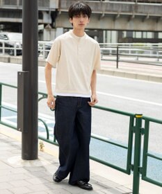 WEGO 【ユニセックス着用ITEM/MLサイズ展開】フェイクレイヤードヘンリーネックT（SS）