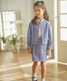 組曲 KIDS 【150-160cm】ラウンドカラー デニムジャケット