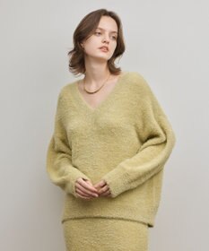 GRACE CONTINENTAL ラメフェザーニットトップ