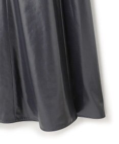 ICB L 【洗える】サテンワックスヴィンテージ フレアスカート