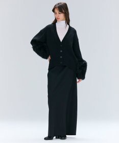 BEIGE， 【洗える】CHESTER / フェイクファーVネックカーディガン