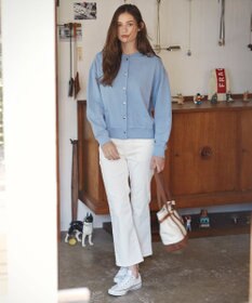 23区 【SLOW】ストレッチ コーデュロイ ストレート フレア パンツ