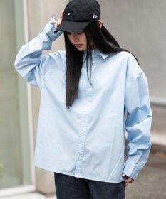 WEGO 【ユニセックス着用ITEM/MLサイズ展開】クロップドブロードシャツ