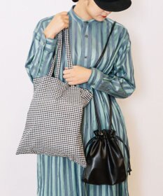 UNBILLION cachecache ギンガムチェックトート付き巾着ショルダー