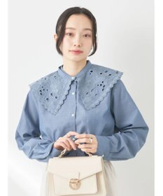 earth music&ecology ２ｗａｙ刺繍衿ブラウス