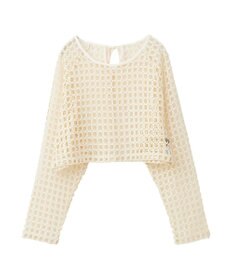 Green Parks ・ＳＵＧＡＲ　ＳＰＯＯＮ　フラワーメッシュプルオーバー