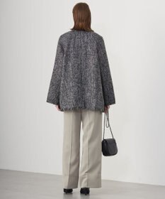 ICB L スパングルツイード ノーカラーコート