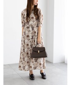 Te chichi マップパターンプリントワンピース