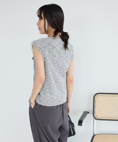 CRAFT STANDARD BOUTIQUE フリンジノースリーブニットプルオーバー