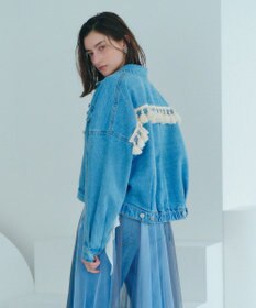 YECCA VECCA フリンジデニムジャケット