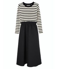 Green Parks ・ＥＬＥＮＣＡＲＥ　ＤＵＥニット＆ジャカードワンピース