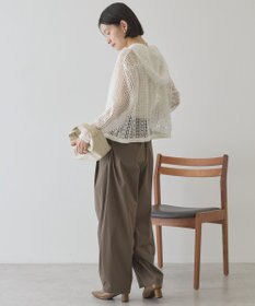 AMERICAN HOLIC 【先行予約】幾何学レースフードシャツ