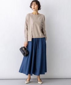 23区 S 【先行予約】レーヨンポリエステルストレッチ Vネック カーディガン