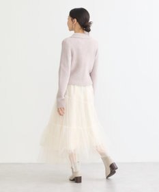 earth music&ecology シャギージップカーディガン