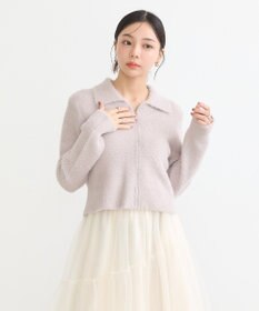 earth music&ecology シャギージップカーディガン