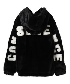 WEGO ファーフードグラフィックブルゾン