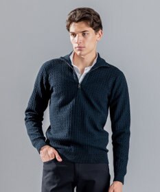 JOSEPH HOMME 【WEB限定】ヴィスコースリンクス　ハーフジップニット