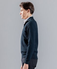 JOSEPH HOMME 【WEB限定】ヴィスコースリンクス　ハーフジップニット
