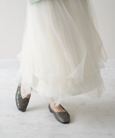 Bridget Birkin 【Bridget Birkin】ドットビジューグリッターフラットシューズ