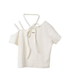 WEGO プレートデザインワンショルトップス