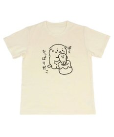 Mother garden 【ネット店限定】しろたん Tシャツ 半袖 《ぼくひっぱりだこ柄》 オフホワイト色　S/M/L/XL