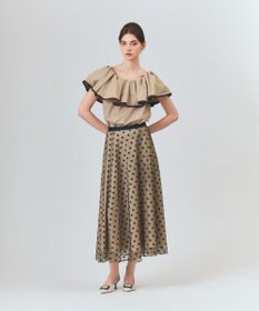 GRACE CONTINENTAL ドットembチュールスカート