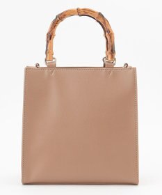 ANY SIS 【美人百花7月号掲載】2WAYバンブーライクハンドルミディ トートバッグ