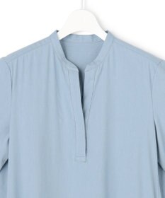 ICB L 【先行予約・WEB限定・丈が選べる】ナチュラルストレッチタフタ 5分袖ワンピース