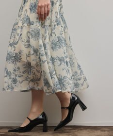 GRACE CONTINENTAL フラワープリントプリーツワンピース