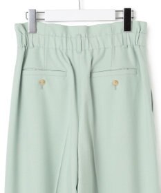 23区 L ナチュラルストレッチサキソニー タック ワイドパンツ