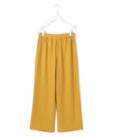 ICB 【人気のため新色追加・接触冷感・洗える】 ワッシャーツイル ワイドストレートパンツ