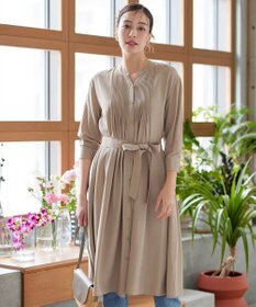 Tiaclasse L 【3way】ピンタックシャツワンピース