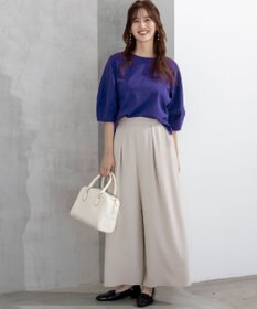 ANY SIS S 【撥水・汗ジミ防止・UVケア・洗える】スーピマスムース クロップド Tシャツ