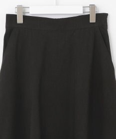 自由区 【洗える・ストレッチ素材】リネンヴィスコースストレッチ フレアスカート