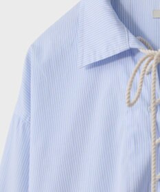 LENO SKIPPER SHIRTS CANDY STRIPE / スキッパーブラウス
