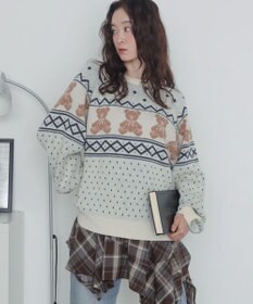 WEGO ノルディックベアニットプルーバー