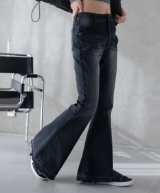 WEGO ローライズスーパーフレアデニムパンツ