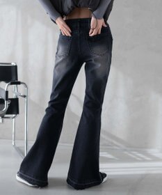 WEGO ローライズスーパーフレアデニムパンツ