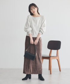 earth music&ecology シャイニーベロアスカート