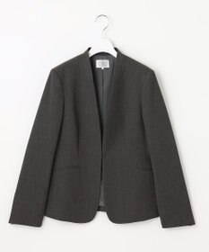 J.PRESS LADIES S 【洗える】アルガンシルク ノーカラー ジャケット