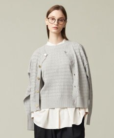 J.PRESS YORK STREET 【WOMEN】コットンケーブル カーディガン