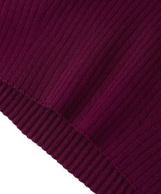 earth music&ecology ランダムリブボトルネックノースリーブニット