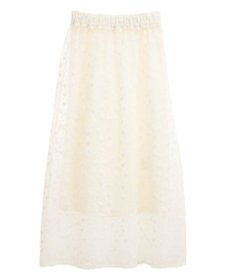 earth music&ecology シアーレースレイヤードスカート