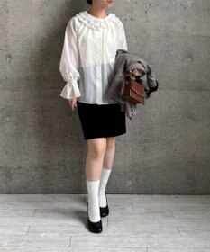 #Newans 【LEE掲載アイテム】【前後着用可能】ビッグカラー２WAYブラウス