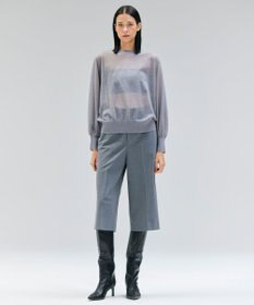 BEIGE， 【洗える】CADDO / シアーウールクルーネックトップス