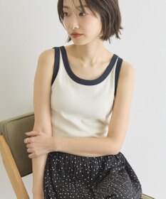 AMERICAN HOLIC バイカラーテレコタンクトップ