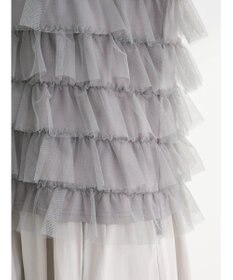 Green Parks フレンチスリーブチュールティアードプルオーバー