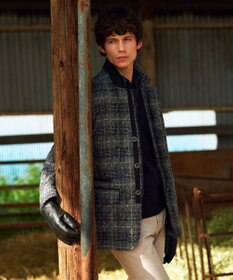 JOSEPH ABBOUD カシミヤブレンド ハイネック ZIP プルオーバーニット