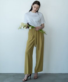 自由区 【カトリエムブーケ】Beau pantalon de forme デザインタックワイドパンツ